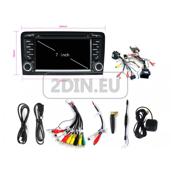 AUDI A3 - МУЛТИМЕДИЯ / Навигация android 16 DVD CPU:8-Core, RAM:4Gb + CARPLAY + DSP 